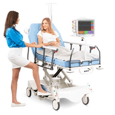 AC Labor Room with Comfortable Birthing Bed 